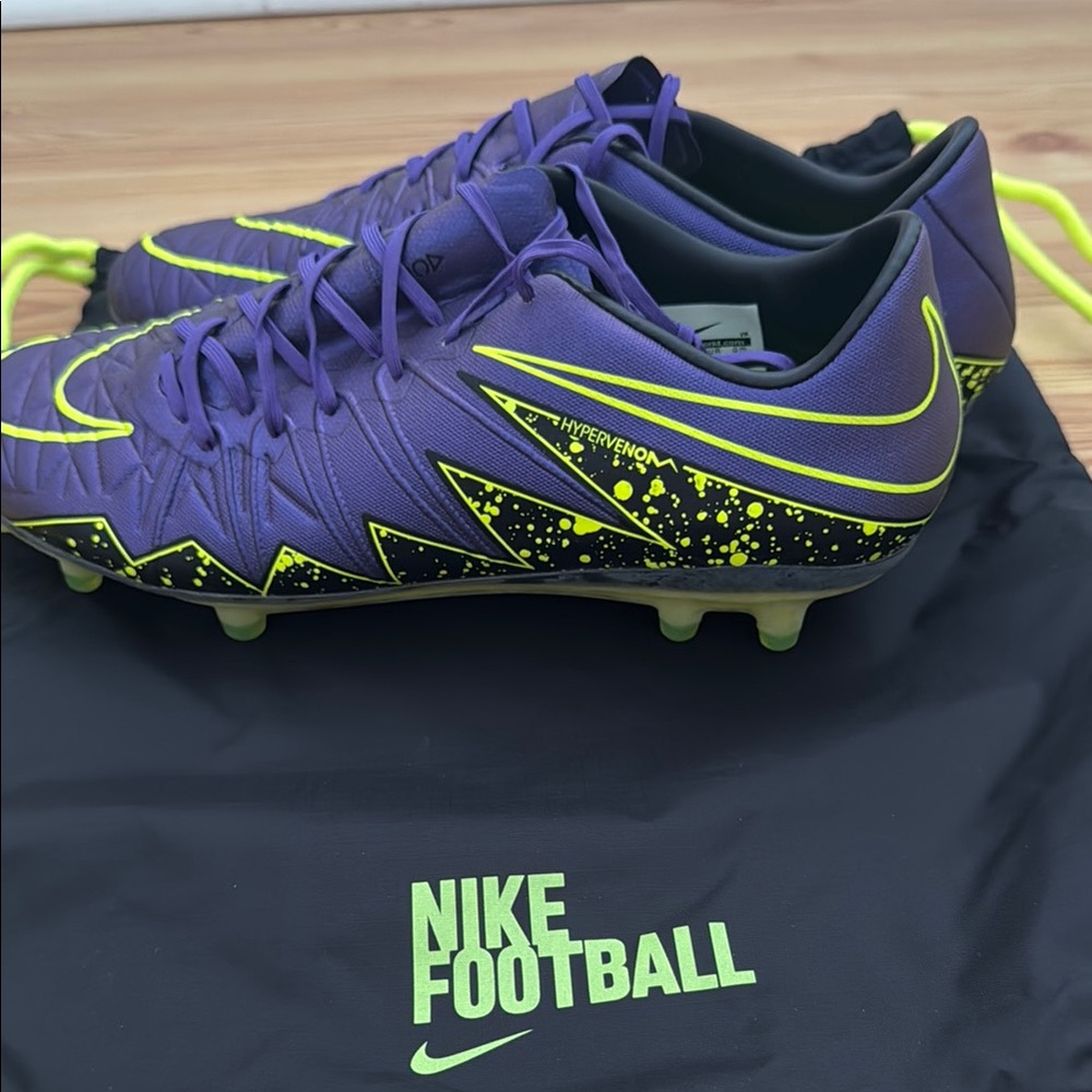 COPY - Nike Hypervenom Purple and Yellow Soccer Cleats size 9.5 new